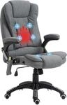 Vinsetto B&uuml;rostuhl mit Massagefunktion Ergonomischer Chefsessel mit Heizfunktion,