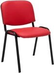 CLP Stapelstuhl Ken I Konferenzstuhl Mit Kunstleder-Bezug I Schwarzes Metallgestell,