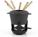 BBQ-Toro Gusseisen Fondue Set f&uuml;r 6 Personen | 1 Liter | Fondueset 13 teilig...