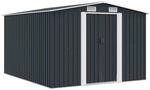 vidaXL Ger&auml;tehaus 257x298x178cm Metall Ger&auml;teschuppen Gartenhaus Schuppen