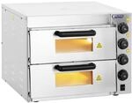 Royal Catering RCPO-3000-2PS-1 Pizzaofen elektrisch 2 Kammern Pizzabackofen...