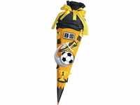 ROTH Schultüten-Bastelset mit Sound-Effekt - Soccer gelb 68cm 6-eckig...