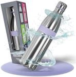 Boddels Trinkflasche Edelstahl 800ml mit rutschfestem Griff, Isolierflasche f&uuml;r