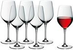 WMF Easy Plus Rotwein Weingl&auml;ser Set 6-teilig, 450ml, Kristallglas,
