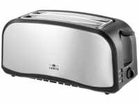 LENTZ 4-Scheiben Langschlitztoaster 1400 Watt Toaster mit Brötchenaufsatz
