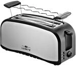 LENTZ 4-Scheiben Langschlitztoaster 1400 Watt Toaster mit Br&ouml;tchenaufsatz