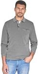 CASAMODA Polo-Shirt Langarm Uni graues Mittelblau L