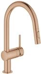 GROHE Minta, K&uuml;chenarmatur 2 Strahlarten (Wasserhahn K&uuml;che mit ausziehbarer...