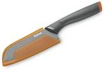 Tefal Fresh Kitchen Santoku-Messer 12 cm, Edelstahl, Anthrazit/Orange, cm, 36 x 10 x