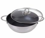 GR&Auml;WE Servierpfanne &Oslash; 28 cm aus Edelstahl - beschichtete Schmorpfanne mit 2 Griffen