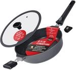 STONELINE SMART Schmorpfanne 28 cm, 4 L Servierpfanne Gro&szlig;e Pfanne mit Deckel,