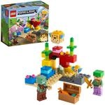 LEGO 21164 Minecraft Das Korallenriff Bauset mit Alex, 2 Kugelfischen aus...