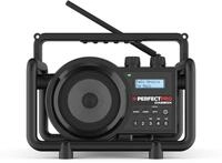 PerfectPro Baustellenradio DABBOX, DAB+ und UKW-Empfang, ingebautem Akkulader...