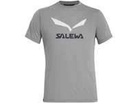 Salewa Herren Blusen und T-Shirts SOLIDLOGO Dry M S/Tee, Heather Grey, 48/M,
