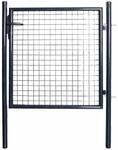 vidaXL Maschen-Gartentor verzinkter Stahl 100 x 100 cm Grau