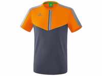 ERIMA Kinder Squad Funktions T-Shirt, New orange/Slate Grey/Monument Grey, 164