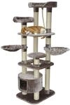 nanook Kratzbaum Katzenbaum XXL Kletterbaum gro&szlig; stabil mit H&ouml;hle Kira 174 x 60 x