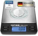 Dipse Digitale Laborwaage TP-500 x 0,01 - Feinwaage mit 0,01g genauer Aufl&ouml;sung