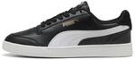 PUMA Unisex Shuffle Turnschuhe, Puma Black Puma White Puma Team Gold, 42.5 EU