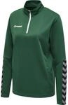hummel Damen Sweatshirt Hmlauthentic Half Zip Sweatshirt Woman, Evergreen, S,