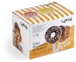 L&eacute;ku&eacute; Eisformen in Form von Donut und Brezel, Silikon, schwarz, 4er-Set