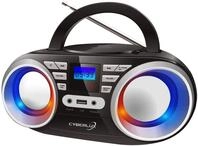 Tragbarer CD-Player | LED-Disco-Lichter | Boombox | CD/CD-R | USB | FM Radio 