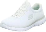 Skechers Damen Summits 12980 Turnschuhe, White Mesh/ Silver Trim, 38 EU