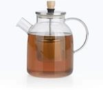 BEEM Teekanne aus Glas mit Sieb f&uuml;r 1,5L Tee, 09057, Braun und Silber