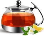 MONZANA&reg; Teekanne mit Siebeinsatz Glas 1,2 Liter Hitzebest&auml;ndig Teesieb