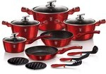 Berlinger Haus 15Pcs Metallisch Kochgeschirr Set - Weinrot
