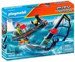 PLAYMOBIL City Action 70141 Water Rescue with Dog, with Floatable Inflatable Boat and
