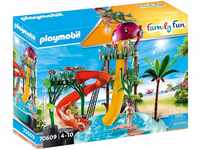PLAYMOBIL Family Fun 70609 Aqua Park mit Rutschen, Zum Bespielen mit Wasser, Ab 4