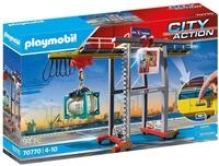 PLAYMOBIL City Action 70770 Elektrischer Portalkran mit Containern, Motor zum