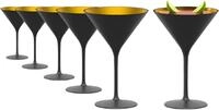St&ouml;lzle Lausitz Elements Cocktailgl&auml;ser Schwarz/Gold 6er-Set 240 ml &ndash; Stilvolle