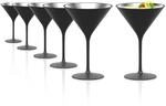 St&ouml;lzle Lausitz Elements Cocktailgl&auml;ser Schwarz/Silber 6er-Set 240 ml &ndash; Stilvolle