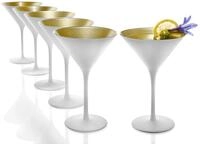St&ouml;lzle Lausitz Cocktailschale, Au&szlig;en Wei&szlig;, Innen Gold, Elements Kollektion,