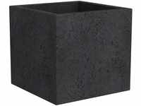 Pflanzenservice Übertöpfe Scheurich C-Cube 29 x 29 x 27 cm, Stony Black
