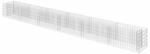 vidaXL Gabionen Hochbeet Verzinkter Stahl 540x50x50 cm Pflanzkorb Steinkorb