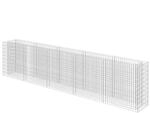 vidaXL Gabionen Hochbeet Verzinkter Stahl 450x50x100 cm Pflanzkorb Steinkorb