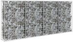 vidaXL Gabionen Wand mit Deckel 200x20x85cm Steingabionen Gabione Steinkorb