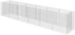 vidaXL Gabionen Hochbeet Verzinkter Stahl 540x90x100 cm Pflanzkorb Steinkorb