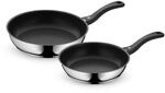 WMF Devil Pfannenset Induktion 2-teilig &ndash; Bratpfannen 24, 28 cm &ndash; Edelstahl