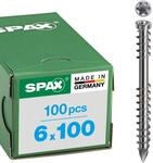 SPAX Terrassenschraube aus Edelstahl rostfrei A4, 6,0 x 100 mm, 100 St&uuml;ck, T-STAR