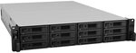 Synology RS3621XS+ 2U 12BAY 2.1GHz 8C 8GB DDR4 4X 1GBE 2X 10GBE RPS, schwarz