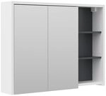 Vicco Badspiegelschrank Viola, Wei&szlig;/Anthrazit, 100 x 75 cm, zur Wandmontage mit