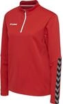 hummel Damen Authentic Half Zip Sweatshirt Damen, True Red, 2XL
