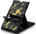 HORI PlayStand (Pok&eacute;mon: Pikachu Schwarz & Gold) Faltbarer St&auml;nder f&uuml;r Nintendo