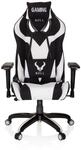 hjh OFFICE 729264 Chefsessel Promoter II Stoff Schwarz/Wei&szlig; Gaming PC Stuhl