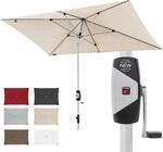 Knirps Automatic Sonnenschirm 260x165cm Natur I innovativer UV-Schutz mit