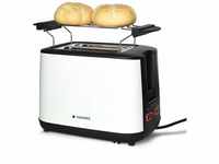 Navaris Doppelschlitz Toaster mit Brötchenaufsatz - 2 extragroße Toast...